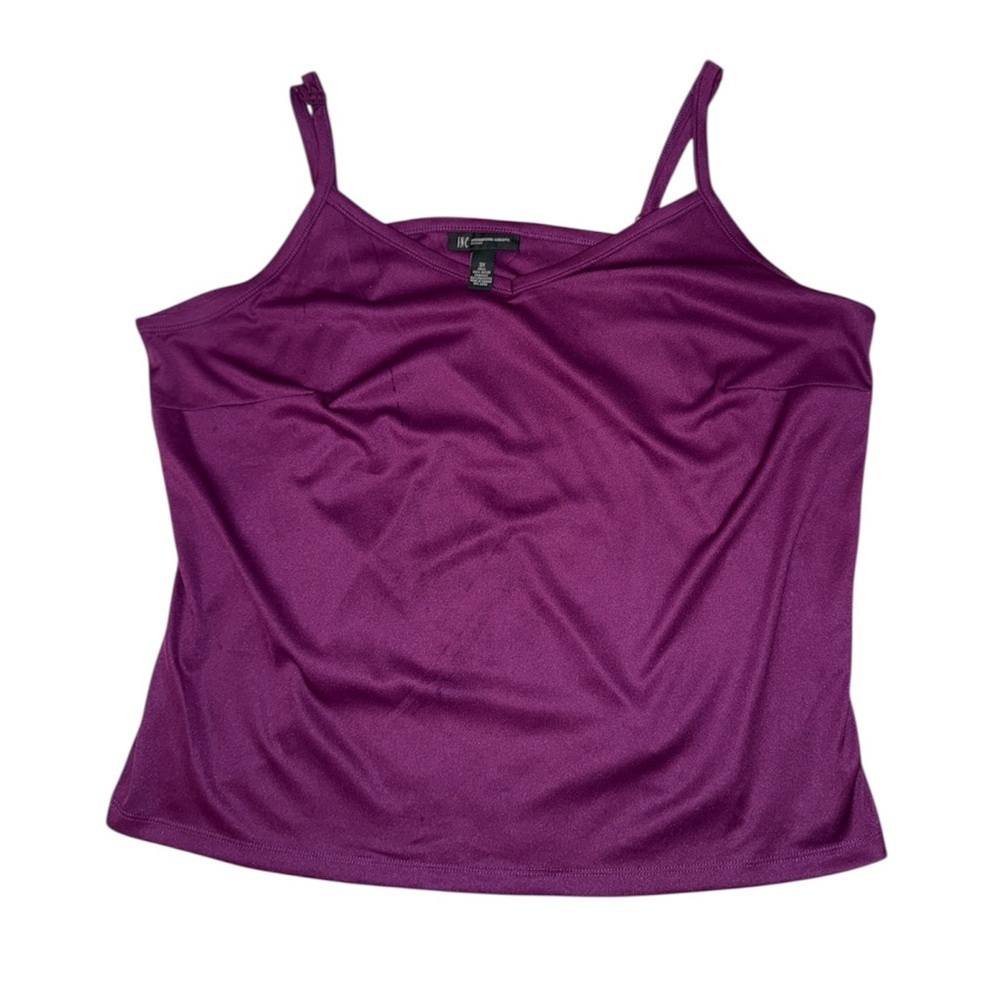 INC International Concepts Woman dark purple adjustable plus size tank top 3X